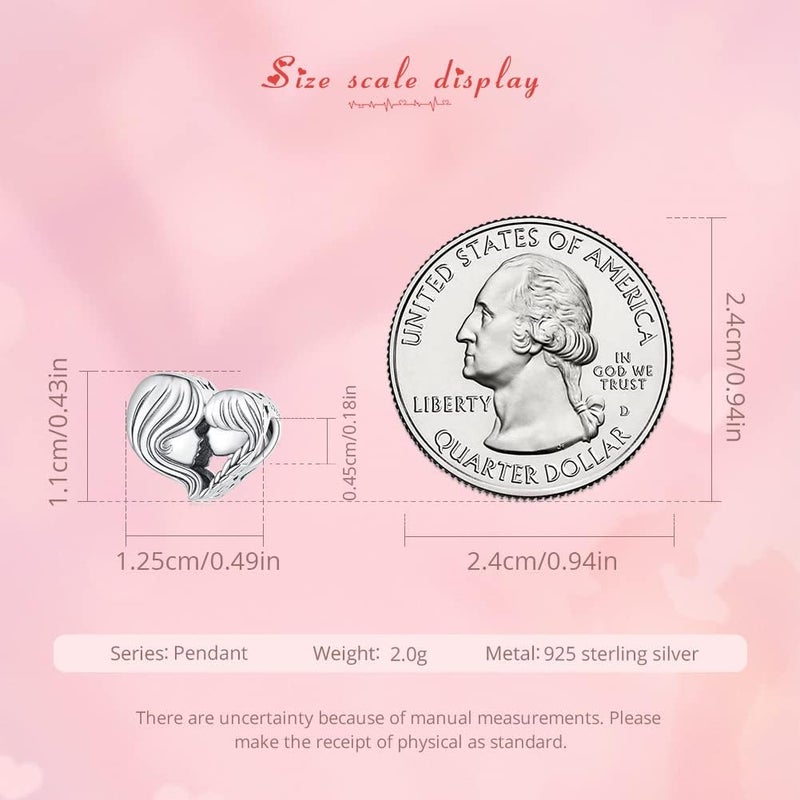 VOROCO Store 925 Sterling Silver Love Heart Charm for Charm Bracelet, Christmas Mother's Day Birthday Perfect Jewelry Gifts for Mom Grandma Daughter Friend Sister - Image 5